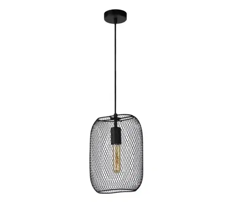 Svietidlá Lucide 78392/01/30 - Luster na lanku MESH 1xE27/60W/230V čierna 78392/01/30