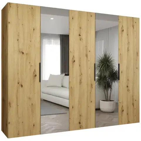 Šatníkové skrine Skriňa Marbella II 250 artisan čierna