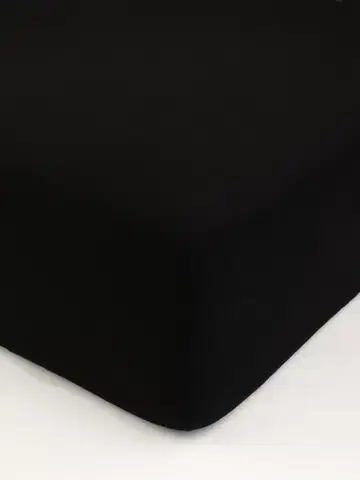 Plachty MKLozkoviny.sk Jersey prostěradlo s elastanem 200 × 200 cm – černé
