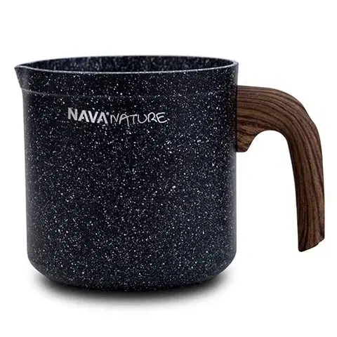 Kanvice na varenie vody NAVA Mliekovar 1l čierny Nature NAVA
