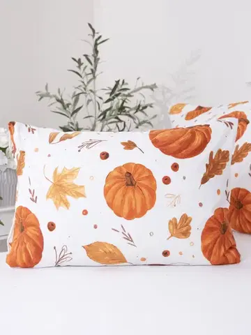 Dekoračné obliečky MKLozkoviny.sk Flanelová obliečka na vankúš 50 x 70 cm - Jesenná nálada-  -