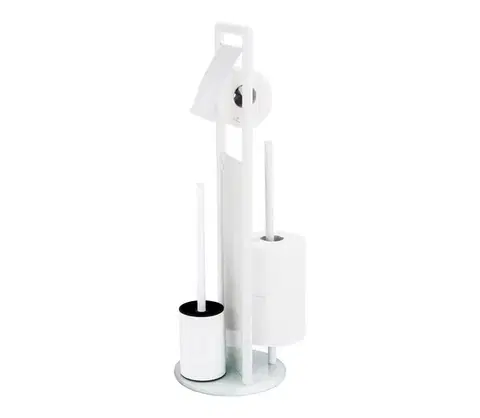 Svietidlá WENKO 24983800 - WC súprava RAVINA 20x70 cm nerez/biela 24983800