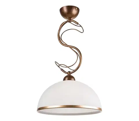 Svietidlá  Luster na tyči COBRA 1xE27/60W/230V priemer 30 cm bronz/patina LM-1.52/BRĄZ