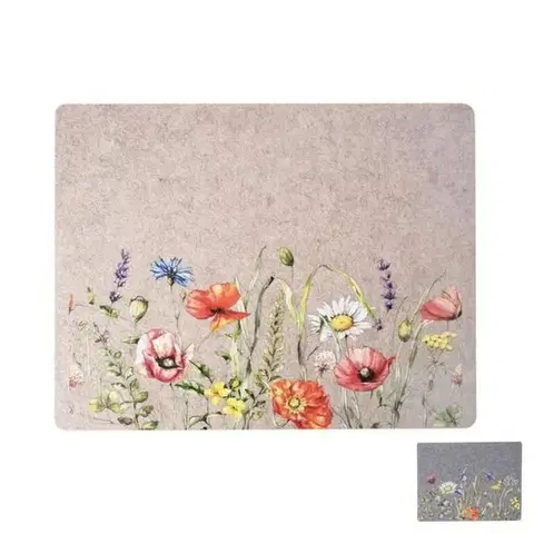 Obrusy Kinekus Prestieranie dekoračné jarné kvety 45x35 cm, polyester (plsť), mix