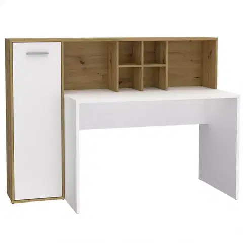 Moderné kancelárske stoly Písací stôl Bolitarr dub artisan/biely