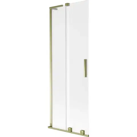 Sprchové dvere MEXEN/S - Velar L dvojkrídlová posuvná vaňová zástena 70 x 150, dekor, zlatá 896-070-003-31-50
