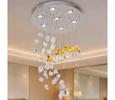 Svietidlá  LED krištáľové stropné svietidlo AVARA LED/24W/230V, priemer 40 cm, lesklý chróm + diaľkové ovládanie N3030