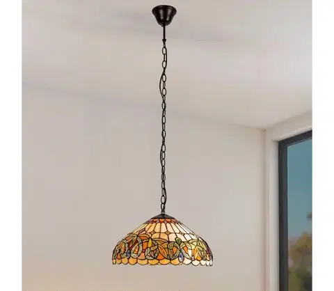 Svietidlá BRILAGI - Tiffany vitrážový luster na reťazi LUISA 2xE27/60W/230V 63070