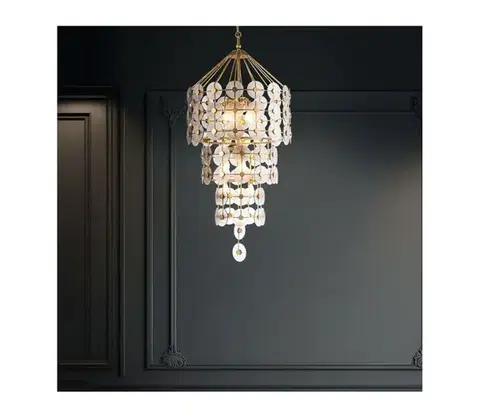 Svietidlá Elstead Quintiesse QN-MERIDIAN-9P-DG - Závesný luster na reťazi MERIDIAN 9xE14/40W/230V zlatý QN-MERIDIAN-9P-DG