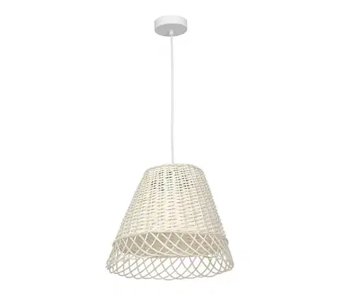 Svietidlá  Luster na lanku VIMINI 1xE27/40W/230V ratan MLP7993