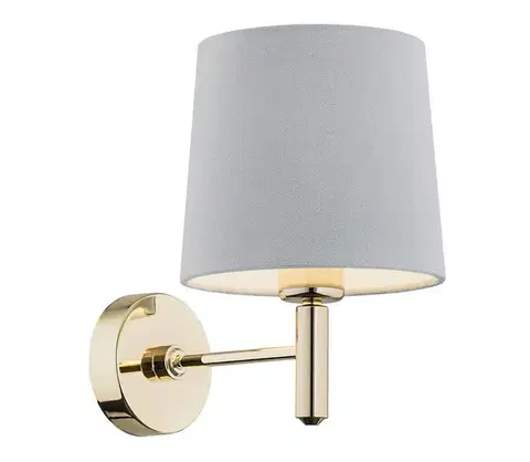 Svietidlá Argon 4347 - Nástenné svietidlo PONTE 1xE27/15W/230V šedá/mosadz 4347