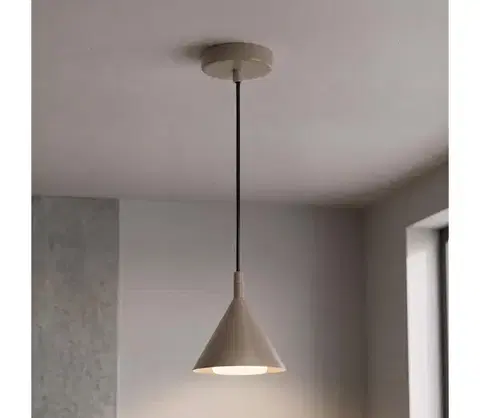 Svietidlá BRILAGI - Závesné svietidlo na lanku CONE SINGLE 1xGX53/15W/230V béžová WO-E14-G07-BEI-OEM