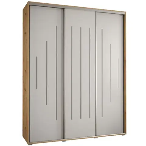 Šatníkové skrine Skriňa 45 Canaris 12 190 artisan/biela/silver