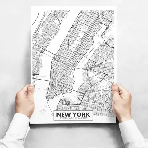 Moderné obrazy Obrazy na stenu - Map of New York II