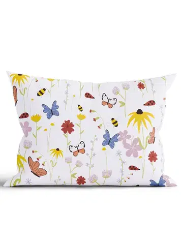 Dekoračné obliečky MKLozkoviny.sk Bavlnená obliečka na vankúš Renforcé 40 × 60 cm - Motýliky-  -