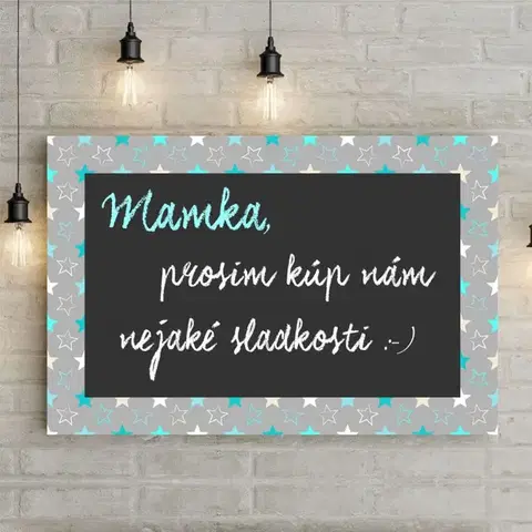 Tabule pre popis kriedou Detská tabuľa pre popis s kriedou Modré HVIEZDY