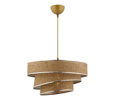 Svietidlá  Luster na lane COUPER 1xE27/60W/230V hnedá/lesklý chróm 390FLH2417