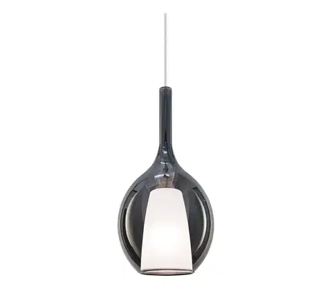 Svietidlá Ideal Lux - Závesné svietidlo na lanku KALIQUE 1xE27/42W/230V priemer 18 cm dymovo-čierna 359984