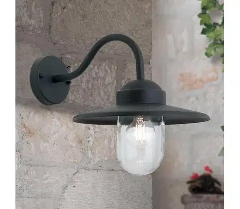Svietidlá Orion AL 11-1313 - Vonkajšie nástenné svietidlo EDWARD 1xE27/60W/230V IP44 antracit AL 11-1313 anthrazit