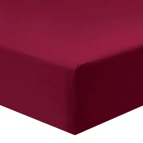 Plachty Posteľná plachta jersey bordová TiaHome - 200x200cm