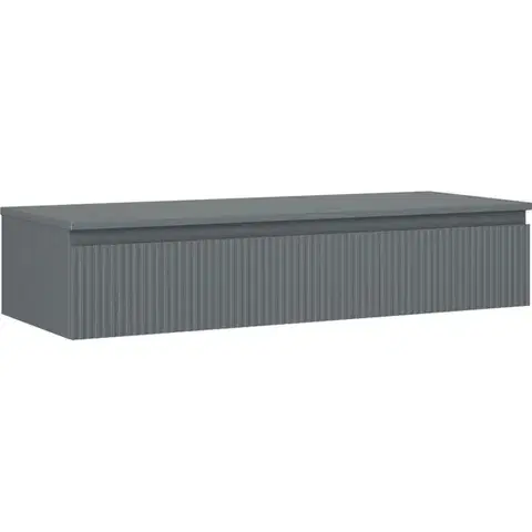 Kúpeľňový nábytok MEXEN/S - Rivel kúpeľňová skrinka pod umývadlo 120 cm s doskou, 1 šuplík, reliéf, grafit mat 91A20-12023-1-BFC66