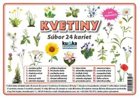 Učebnice pre ZŠ - ostatné Súbor 24 kariet - kvetiny - Petr Kupka