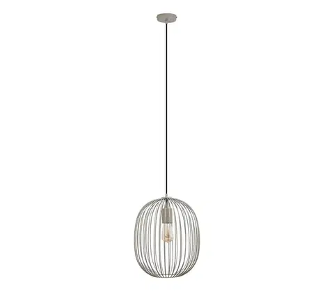 Svietidlá  Závesný luster na lanku OVELLA 1xE27/15W/230V pr. 34 cm béžový W-KM 1368/1 LMH-B