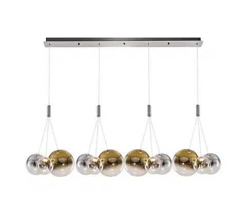 Svietidlá  LED luster na lanku ENNA 12xG9/5W/230V 3000K dymová/zlatá 414LRC1474