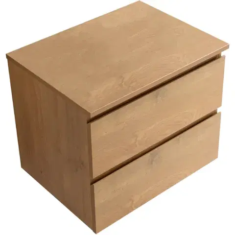 Kúpeľňový nábytok CERANO - Kúpeľňová skrinka Carole + doska pod umývadlo Navira Slim - 18 mm - dub medový - 70x49, 8x46 CER-8050BD82825