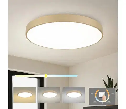 Svietidlá BRILAGI-LED Stropné svietidlo POOL LED/100W/230V 3000/4000/6000K pr. 80 cm béžové BRI562
