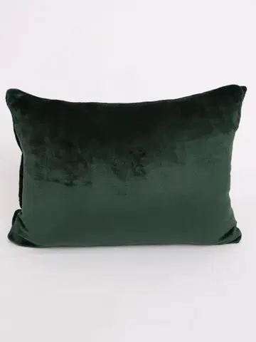 Dekoračné obliečky MKLozkoviny.sk Obliečka na vankúš mikroplyš 50 × 70 cm – Laura tmavo zelená-  -