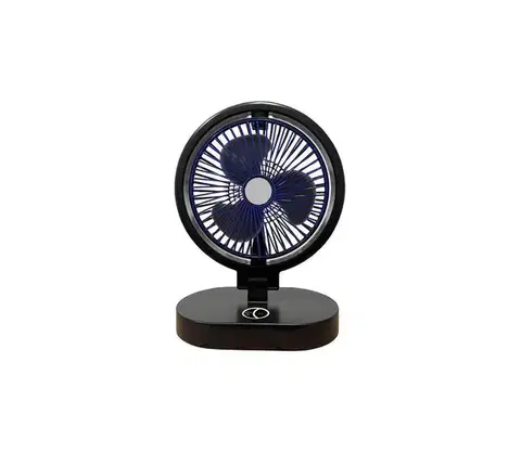 Ventilátory Eurolamp Nabíjateľný stolný látor 5W/5V 1200 mAh čierny 300-20513