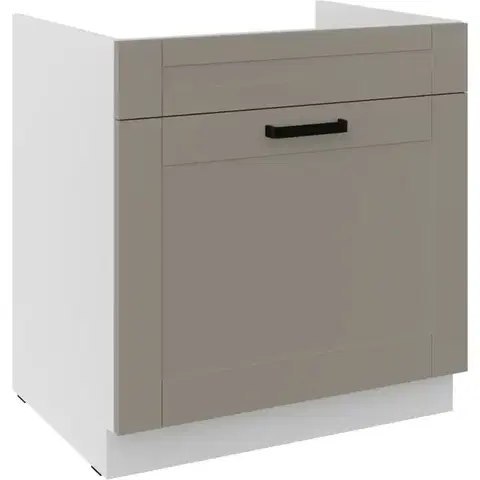Kuchynské skrinky stojace Kuchynská skrinka Luna claygrey/biely 80ZL 1S BB
