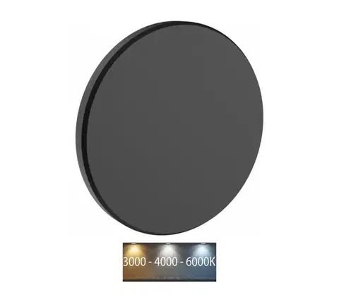 Svietidlá  LED Vonkajšie nástenné svietidlo PIATTA LED/18W/230V 3000/4000/6000K IP44 čierna 003031CCT_PW