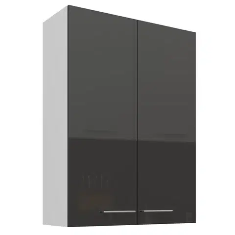 Kuchynské skrinky visiace Skrinka do kuchyne Lara sivá 80G-108 2F