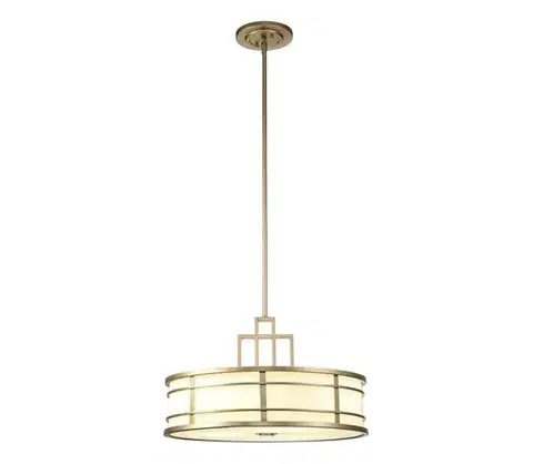 Svietidlá Elstead Feiss FE-FUSION-P-L-PNBR - luster na tyči FUSION 3xE27/40W/230V zlatý FE-FUSION-P-L-PNBR