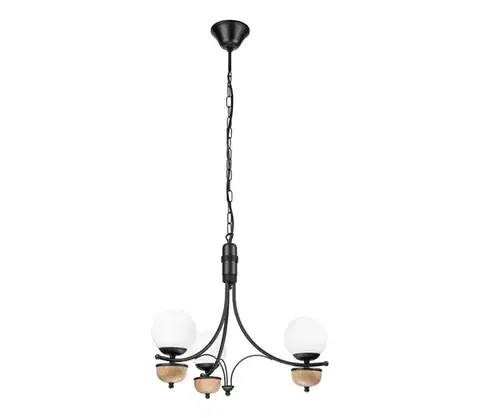 Svietidlá BRILAGI - LED Luster na reťazi COTTAGE 3xG9/40W/230V dub/biela 