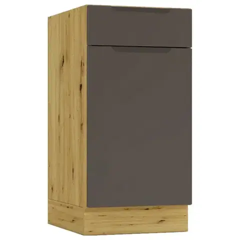 Kuchynské skrinky stojace Kuchynská skrinka Cosmo Isabel D40s/1 P/L Mocca Grey/Dub Artisan