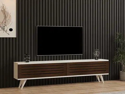 TV stolíky TV stolík Hill - Walnut, White