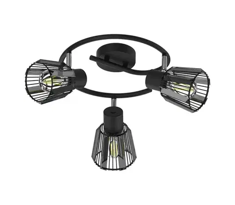 Svietidlá Prezent  - Bodové svietidlo PONTEO 3xE27/40W/230V čierna 