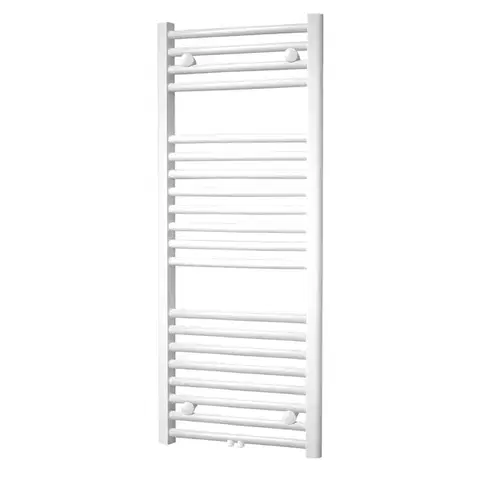 Radiátory do kúpeľne Mereo Vykurovací rebrík, rovný, 450x1690 mm, biely, stredové pripojenie MT03S