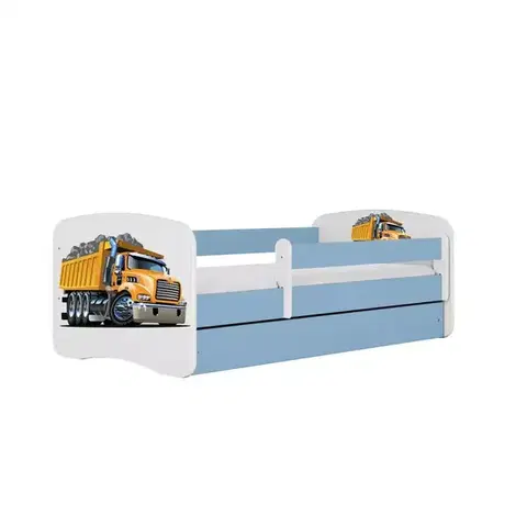 Postele pre dievčatá Detská Posteľ. Babydreams+Sz+M modrá 80x160 Nákladné auto
