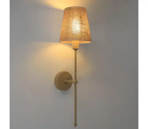 Svietidlá  Nástenné svietidlo MADELA 1xE14/40W/230V juta/béžová 0244