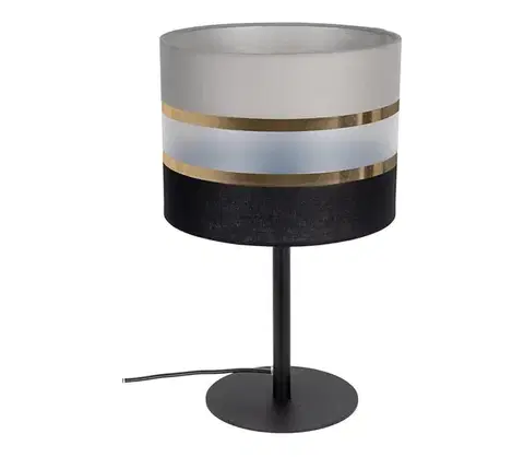 Lampy  Stolná lampa CORAL 1xE27/60W/230V čierna/šedá 0427