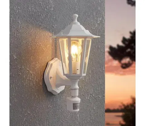 Záhradné lampy EGLO 22464 - Vonkajšie nástenné svietidlo s čidlom LATERNA 5 1xE27/60W 22464