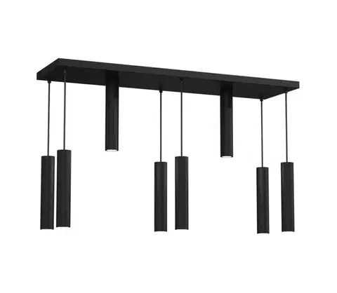 Svietidlá  Luster na lanku RAITO 8xGU10/8W/230V čierna 97