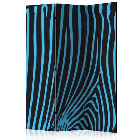 Paravány Paraván Zebra pattern (turquoise) Dekorhome