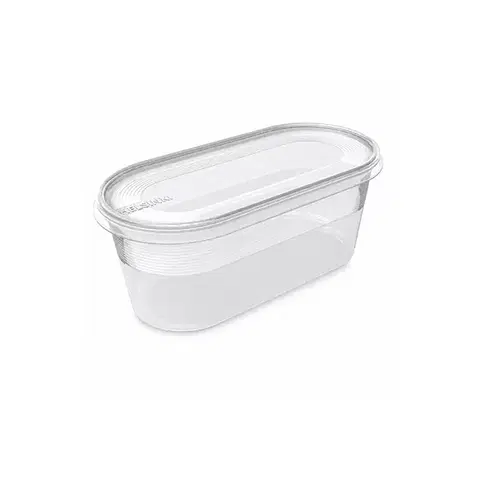 Dózy na potraviny PLAST TEAM - Dóza HELSINKI 800ml číra oválna, 10x8x19cm