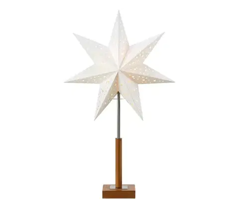 Vianočné dekorácie Markslöjd 706041 - Vianočná dekorácia SOLVALLA 1xE14/25W/230V 35 cm biela/dub 706041