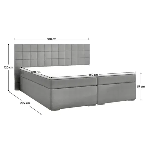 Boxspring Boxspringová postel BRIEN 3 Tempo Kondela